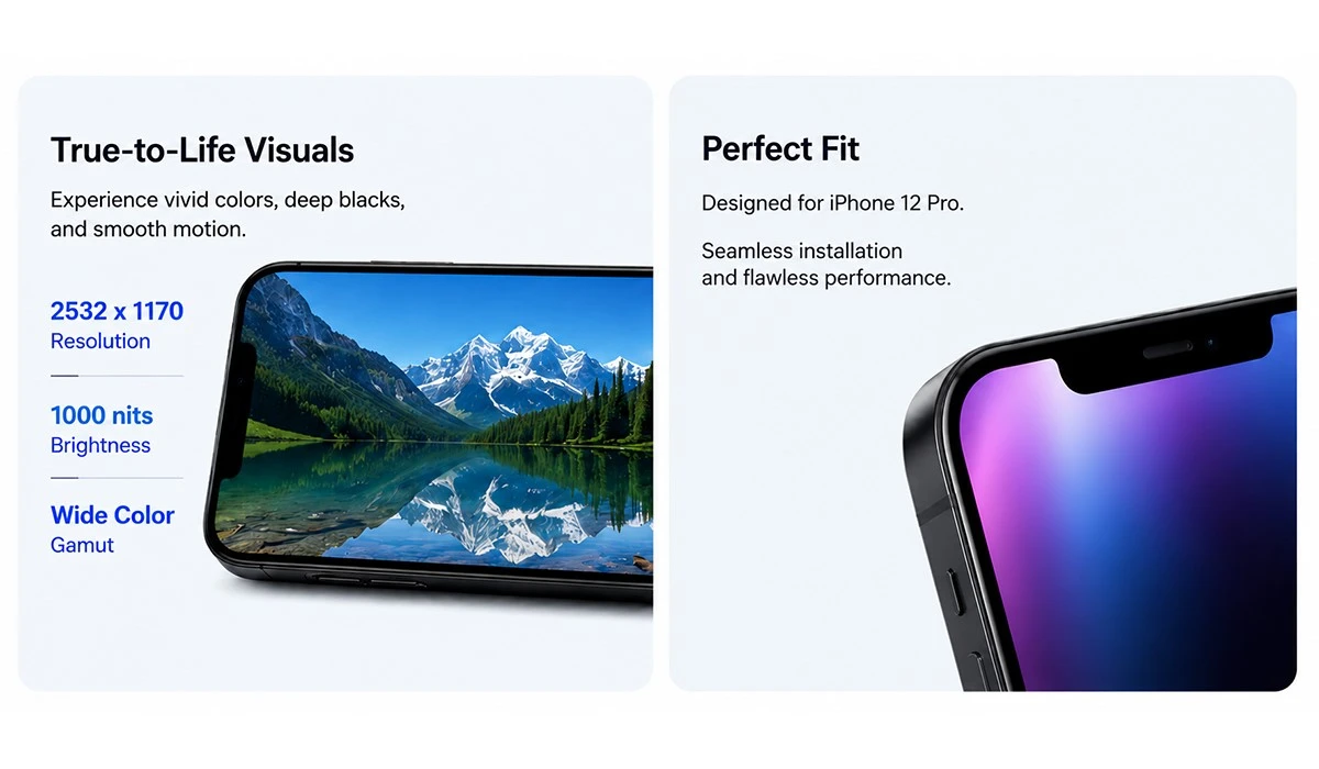 12 pro screen visuals fit features